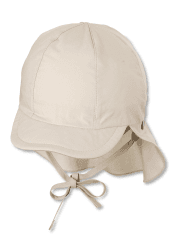 Sterntaler Schirmmütze Nacken - Unisex Baby- und Kinder Mütze mit Nackenschutz und einsteckbaren Ohrenklappen - UV-Schutz 50+ Sommermütze zum Binden - Popeline (Bio) Kopfbedeckung 45 beige Angebot bei HelloDeals