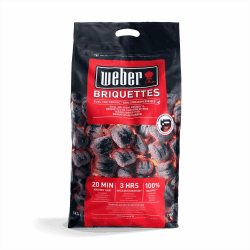 Weber Grill-Briketts (8kg Sack), für Lange und konstante Glut, ideal für längeres Grillen des Grillguts, 100% natürliches Holz, EU-Produkt, nachhaltig gewonnen, FSC Zertifiziert (1759180) 8 KG Holzkohle Briketts Angebot bei HelloDeals