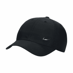 Nike Dri-FIT Club Unstrukturierte Metall-Swoosh-Cap für Kinder, FB5064 Einheitsgröße Schwarz Angebot bei HelloDeals