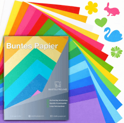 100x Buntes Papier A4 120 g/m² - Bastelpapier bunt - Buntpapier - Druckerpapier zum Basteln & Gestalten - Tonpapier & Tonkarton Angebot bei HelloDeals