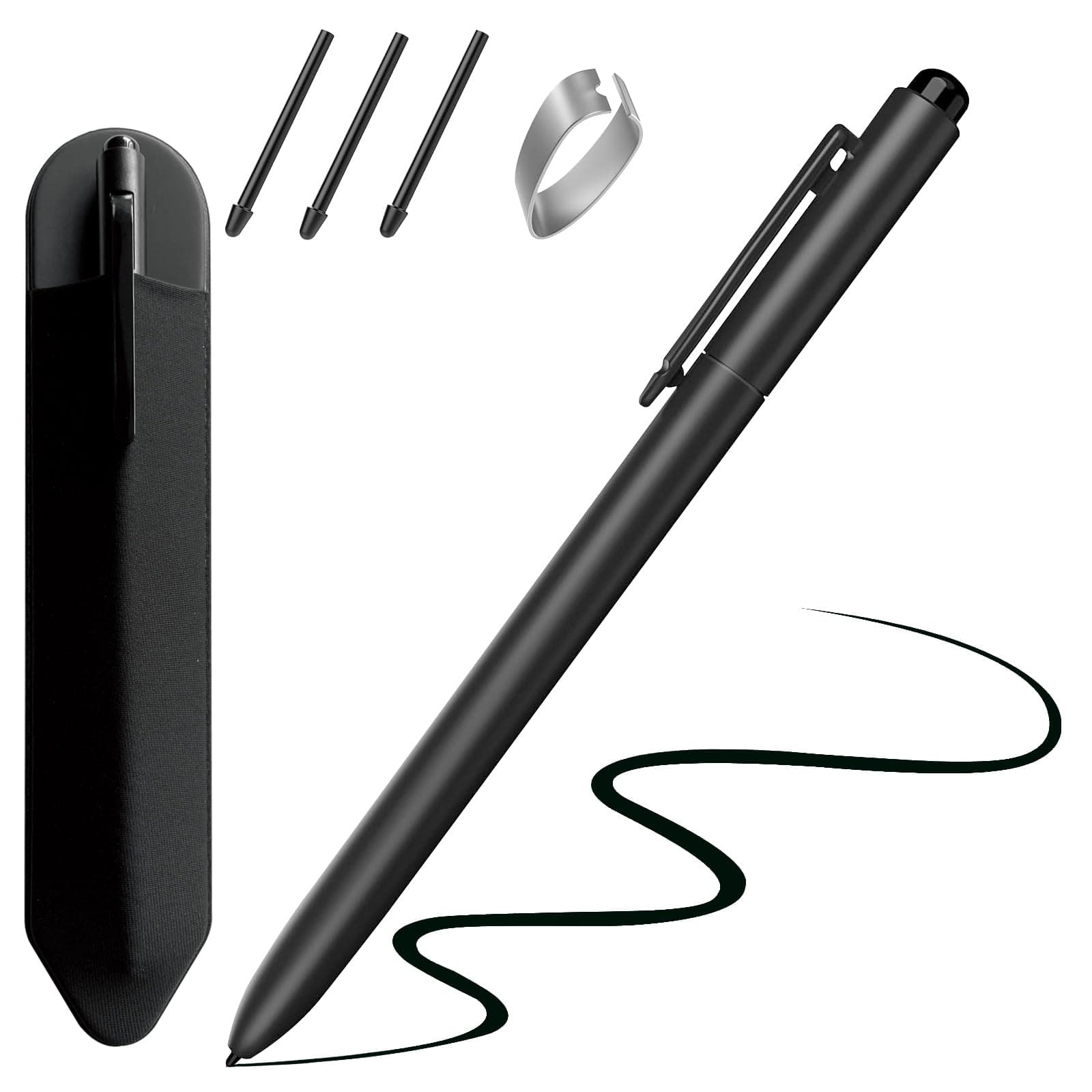 Remarkable 2 Stifte mit Radiergummi, EMR Stylus Pen mit 4096 Druckstufen, Neigungssensor, Handflächenabweisung, Stifthalter, für bemerkenswerte 2 & 1/Galaxy Tab & Book/BooX/Wacom/Scribe und Angebot bei HelloDeals