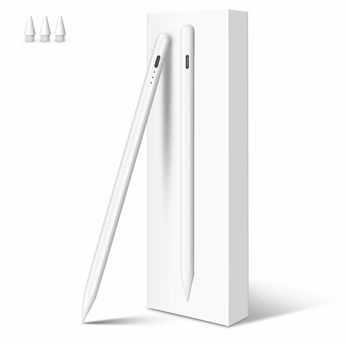 MEKO Stift für Apple iPad 2018-2025 mit Schnellladeleistung, Pen mit Palm Rejection und Neigungssensitivität, Pencil für iPad 6.-10./A16, Pro M4/13,11",12.9", Mini 5.-7., Air M2/M3 3.-5. Weiß Originalausführung Angebot bei HelloDeals