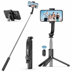 SelfieShow Selfie Stick Stativ, Erweiterbar Selfie-Stange mit Kabelloser Fernbedienung Tragbar Monopod Handyhalter Kompatibel mit iPhone 17/16/15/14/13/12/11 Pro/XS Max/XS/Samsung/Huawei Smartphones Schwarz Angebot bei HelloDeals