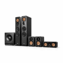 Teufel Ultima 40 Surround Power Edition 5.1-Set - Heimkino Lautsprecher 5.1 Soundanlage mit riesigem Subwoofer (optional kabellos ansteuerbar), Bassreflex, 3-Wege-System - schwarz Angebot bei HelloDeals