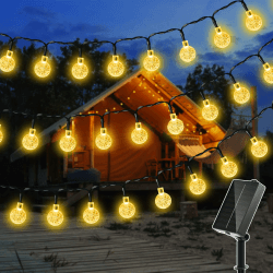 Ollny Solar Lichterkette Aussen 5M 30 LED, IP65 wasserdicht Lichterkette Außen Solar mit 8 Modi, Solar Lichterkette Outdoor für Garten Terrasse Balkon Hochzeit(Warmweiß) 30LED Warmweiß Angebot bei HelloDeals