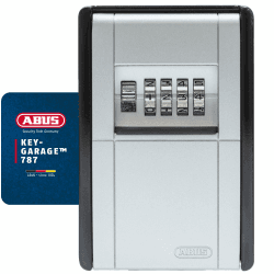 ABUS KeyGarage 787 - Schlüsselbox zur Wandmontage - für Schlüssel oder kleine Wertgegenstände - 46331 - Schwarz-Silber Standard Angebot bei HelloDeals