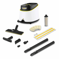 Kärcher Dampfreiniger SC 3 Deluxe, Dampfdruck: 3,5 bar, Aufheizzeit: 0,5 min., Leistung: 1.900 W, Flächenleistung: 75 m², Tank: 1 l, weiss 3,5 Bar Modern Angebot bei HelloDeals