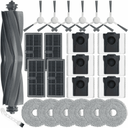 24 Stück Zubehör für Dreame L10s Ultra Gen 2 / L10s Pro Heat / X30 / L40 AE/Mova E30 Ultra Saugroboter,Bestehend Aus 1 Hauptbürste,6 Wischtüchern,4 HEPA Filtern,6 Seitenbürsten,6 Staubbeutel L10s Ultra Gen 2 Zubehör Angebot bei HelloDeals