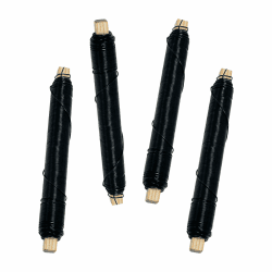 4er Set Schwarz Blumendraht verzinkt, biegsam, stabil und vielseitig Bindedraht, 0,65mm Wickeldraht lose auf Holzwickel, Gartendraht zur Befestigung von Blumen und Pflanzen JSX-B01 Angebot bei HelloDeals