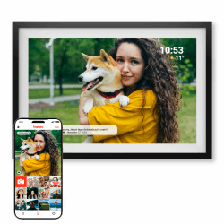 DENVER Digitaler Bilderrahmen 10,1 Zoll mit WLAN – Frameo Digital Photo Frame mit Touchscreen & 16 GB – Elektrischer Fotorahmen mit App-Steuerung, Bilderrahmen Digital & Elektronisch, USB & SD schwarz 10.1 Zoll Angebot bei HelloDeals