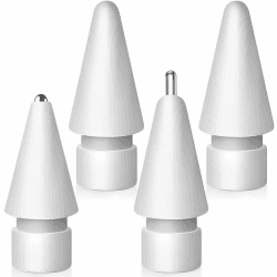 4 Stück Verbesserte Spitze Kompatibel mit Apple Pencil, Hochempfindliche Pencil Tips Verschleißfest Metall Spitzen Set für Apple Pencil Pro/ 2. Generation/ 1. Gen/USB C Weiß Angebot bei HelloDeals
