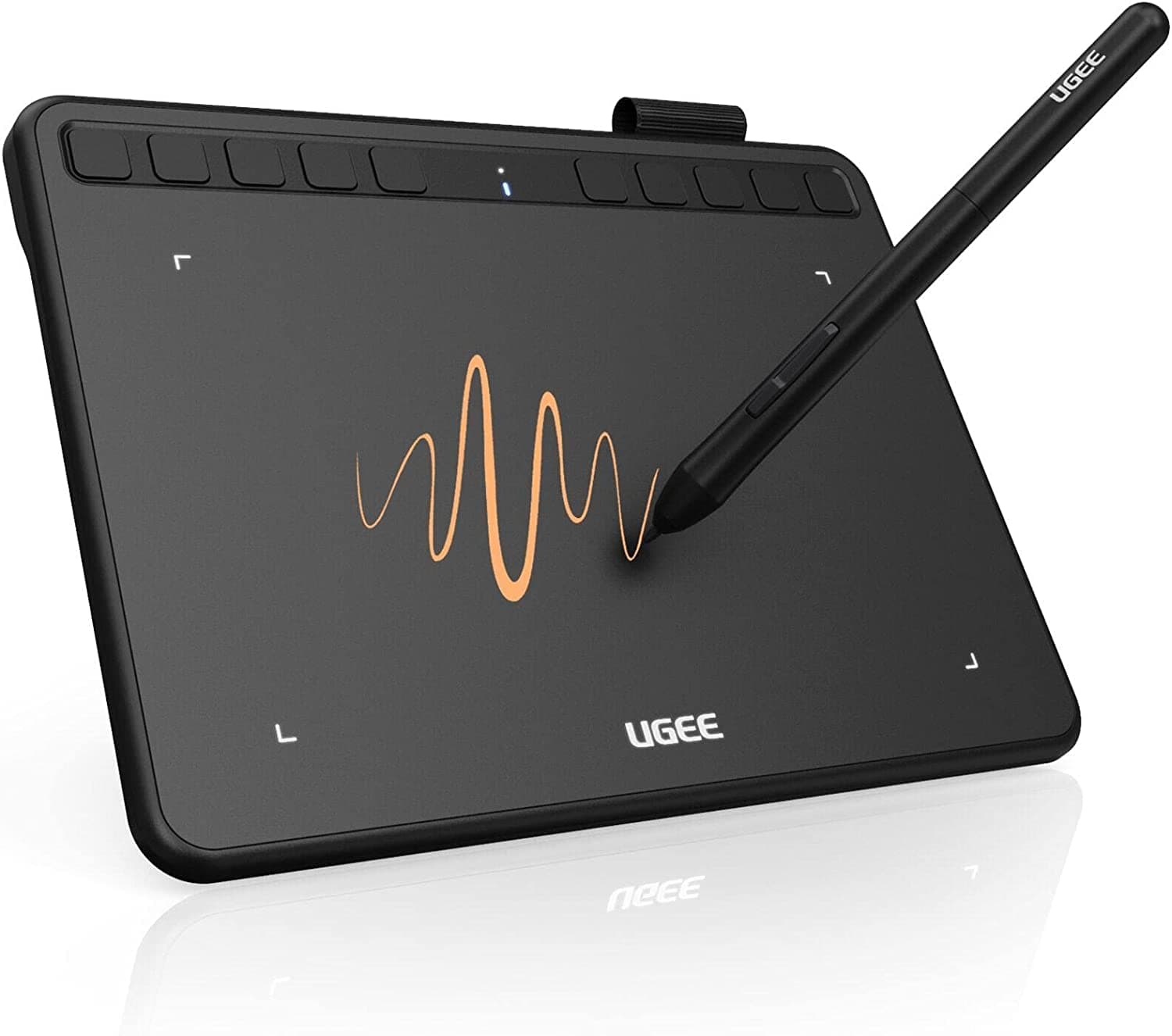 UGEE S640 Grafiktablett für PC, Dital Zeichentablett mit Stift 8192 Druckempfindlichkeit 10 Express-Tasten Stifttablett kompatibel mit Windows Mac Linux Android Angebot bei HelloDeals