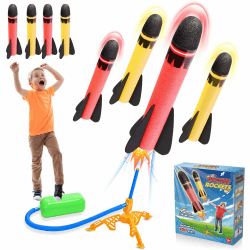 Raketen Spielzeug für Kinder, Outdoor Spielzeug ab 3-12 Jahre Junge Outdoor Spiele Kinder 3-12 Jahre Garten Spielzeug Kinder für Draußen Kinderspielzeug ab 3-12 Jahre Rot Angebot bei HelloDeals