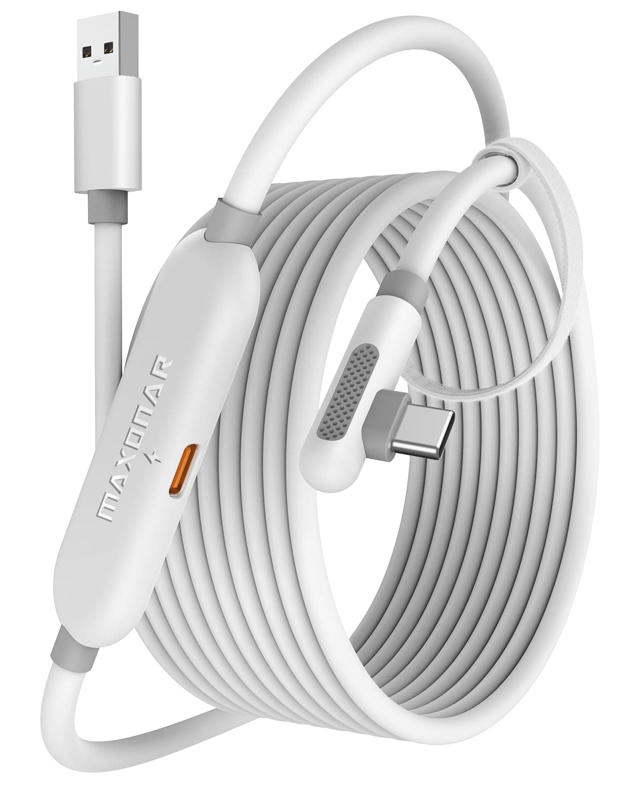 Maxonar Link Kabel mit Ladeanschluss 5m High Speed 5Gbps USB 3.0 to USB-C Kabel, Kompatibel mit Meta Quest 3/Quest 3S/Oculus Quest 2/Pico 4, PC Steam VR Headset Zubehör (Weiß) 5m Weiß Angebot bei HelloDeals