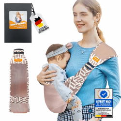 Ergonomische praktische Babytrage V1.0 für schnelle Einsätze - Tragetuch Baby neugeboren Baby Tragegurt Kleinkind bis 15 KG, Hüftsitz Baby Trage Tragesystem V1.0 Lachs Angebot bei HelloDeals