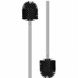 2 Stück klobürste Silikon, WC-Bürste Toilettenbürste Klobürsten Ersatz-Bürste mit Edelstahlstiel, Ø 7 cm, Schwarz 2 Stück（silikon/Schwarz) Angebot bei HelloDeals