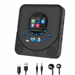 MONODEAL CD Player Tragbar mit TFT Display und Sleep Timer, Integriertes FM-Radio, 2025 Tragbarer CD Player Bluetooth, Wiederaufladbar Discman CD Player mit Lautsprecher und FM Transmitter, Anti-Skip Schwarz Angebot bei HelloDeals
