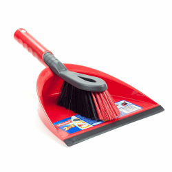 Vileda 2in1 Kehrset mit extra Borsten für Sauberkeit in den Ecken, Handfeger & Kehrschaufel, Farbe Rot, 1er Pack 1 Stück (1er Pack) Angebot bei HelloDeals