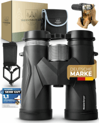 Fernglas 12x42, [TESTSIEGER] Magnesium Fernglas mit Nitrogenfüllung und wasserdicht, für Erwachsene, BAK4 HD Prisma + FMC Objektiv, auch Brillenträger geeignet (Schwarz, 12x42) 12x42 Schwarz Angebot bei HelloDeals