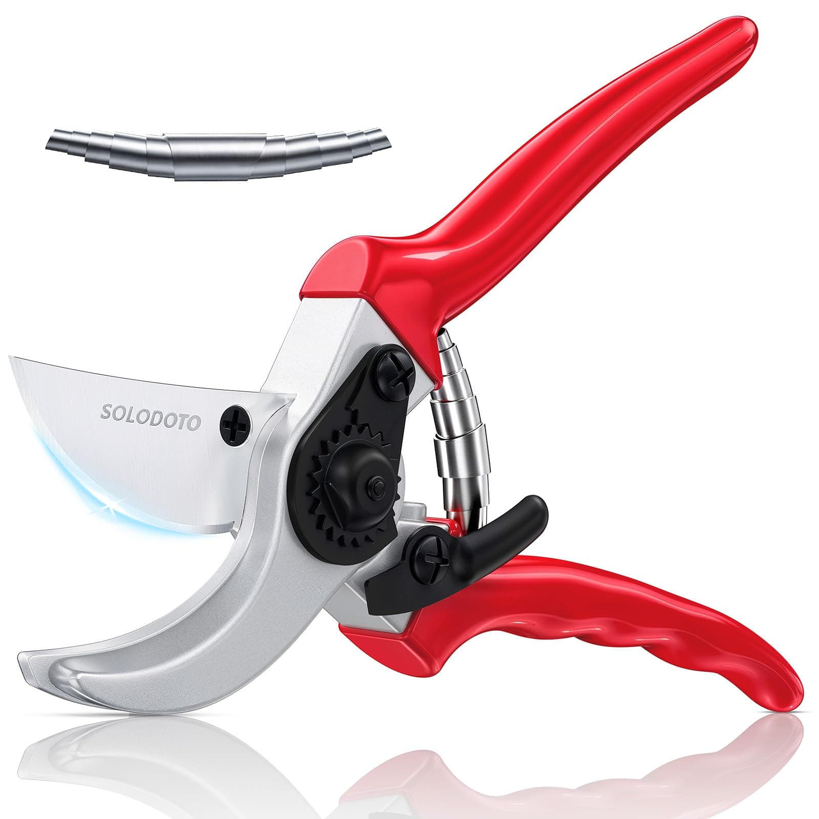 Gartenschere – 4× schärfer, japanische SK5 Hochkohlenstoffstahlklinge, Bypass-Schneide, 25 mm Schnittdurchmesser, für trockenes, frisches Holz, doppelte Antihaft-Beschichtung, Rosenschere Heavy-Duty Angebot bei HelloDeals