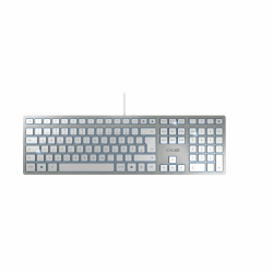 CHERRY KC 6000 Slim - USB Keyboard - Ultraflaches Design - Kabelgebunden - Deutsches Layout - QWERTZ Tastatur - Silber Angebot bei HelloDeals