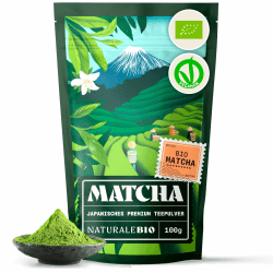 NaturaleBio Matcha Tee Pulver Bio - Premium-Qualität - 100g. Original Green Tea aus Japan. Japanischer ideal zum Trinken. Grüntee für Latte, Smoothies Getränk. Hergestellt in Uji, Kyoto. Premium Grade 100 g Angebot bei HelloDeals