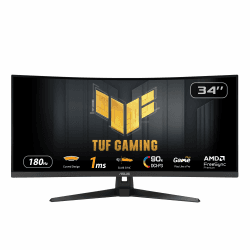 ASUS TUF Gaming VG34VQ3B - 34 Zoll UWQHD Curved Monitor - 180 Hz, 1ms MPRT, FreeSync, ELMB, DisplayHDR 400 - VA Panel, 21:9, 3440x1440, DisplayPort, HDMI, USB, ergonomisch, Speaker 34" UWQHD Curved nicht höhenverstellbar 180Hz VA HDR Angebot bei HelloDeals