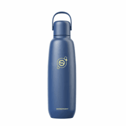 sodastream Fizz & Go Edelstahl, 0,9 L doppelwandige, isolierte Sprudlerflaschen, hält Getränke bis zu 12 Stunden heiß oder kalt, kompatibel mit Wassersprudler, Sprudelwasserflasche, Farbe: Storm Blue Angebot bei HelloDeals