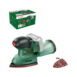 Bosch Akku-Multischleifer EasySander 18V-8 (Ohne Akku; 18 Volt System; für die DIY-Holzbearbeitung; 3x Schleifblätter; 20x Schleifpapier; im Karton) – Amazon Edition 18V-8 | Premium Set Angebot bei HelloDeals