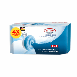 Pattex AERO 360° Neutral Tabs Nachfüllpack (4er-Pack), reduzieren Feuchtigkeit und schlechte Gerüche, Nachfülltabs für den Luftentfeuchter AERO 360° Neutral 4 x 450g Nachfülltabs Angebot bei HelloDeals