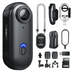 128G 4K Daumen Action Kamera, winzige Größe, Mount überall, kleine Körperkamera mit Federclip, tragbares Vlogging, Handsfree POV Aufzeichnung, Helm Cam für Radfahren, Motorrad(4k-P-128G) Angebot bei HelloDeals