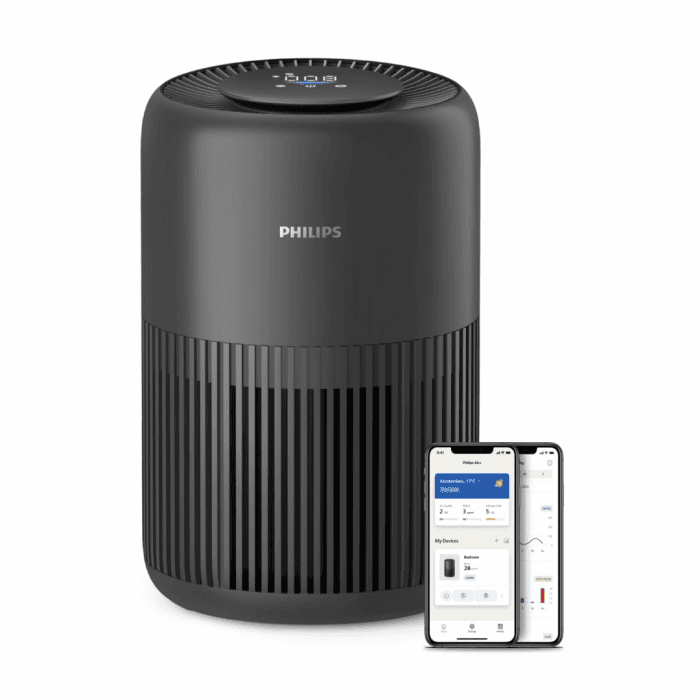 Philips Luftreiniger 900 Serie, HEPA NanoProtect + Aktivkohlefilter, CADR 250m³/h für 65m² Allergiker, leise, intelligent und energieeffizient (AC0951/13) Bis zu 65 m², schwarz Angebot bei HelloDeals