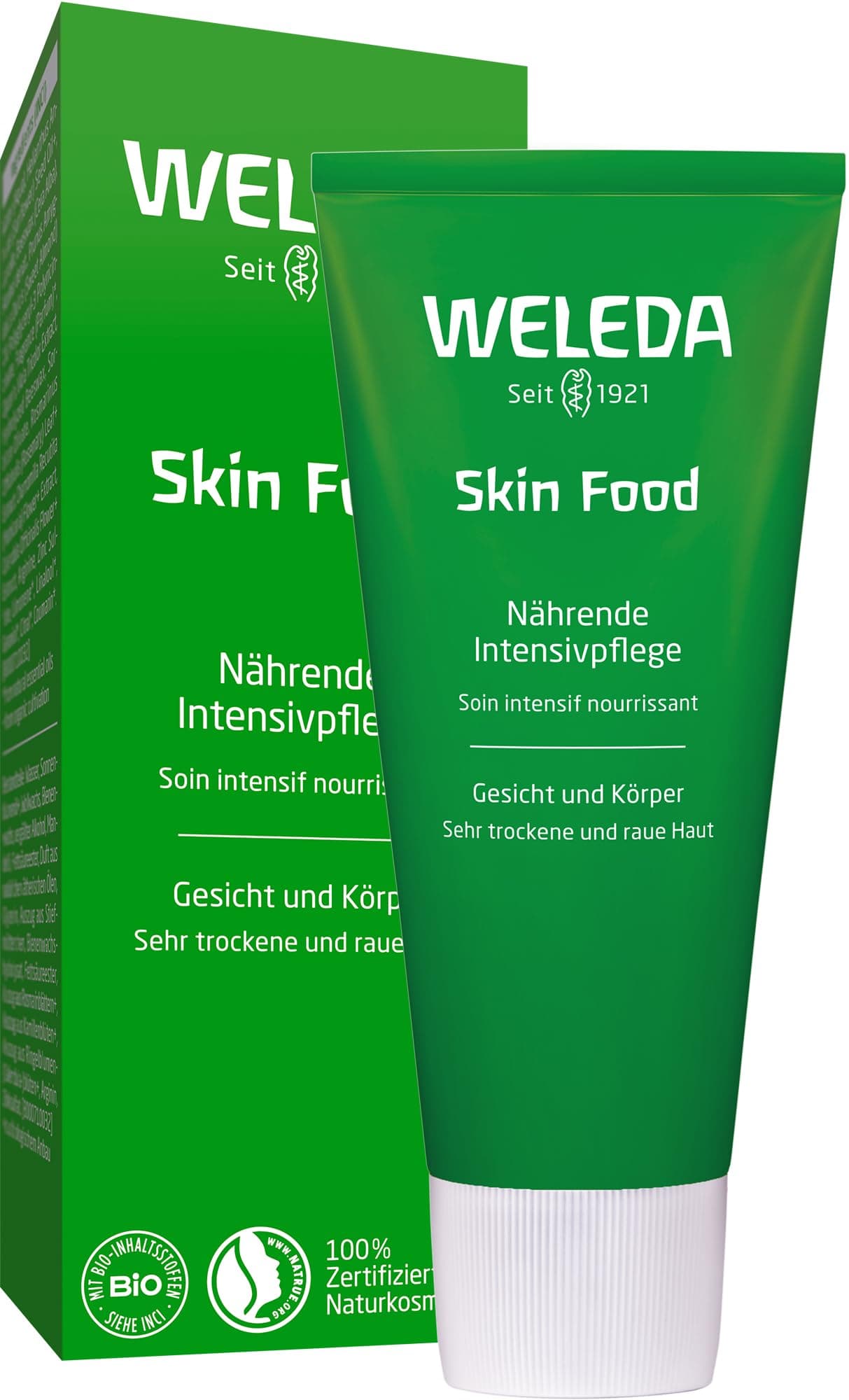 WELEDA Bio Skin Food Feuchtigkeitscreme 75ml - reichhaltige Naturkosmetik Hautpflege SkinFood Hautcreme zur Pflege von sehr trockener Haut. Natürliche Körper- & Gesichtscreme nährt die Haut intensiv Skin Food Original 75ml Angebot bei HelloDeals