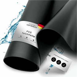 Premium PVC Teichfolie schwarz - Stärke 0,5 mm - 2 m x 3 m/PVC Folie schwarz auch geeignet als Hochbeet Folie wasserdicht B: 2 m x L: 3 m Angebot bei HelloDeals