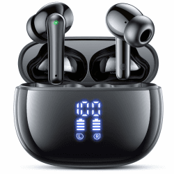 ZIUTY Bluetooth 5.3 Kopfhörer Kabellos, In Ear Bluetooth Kopfhörer mit 4 ENC Mikrofonen, 48 Std Spielzeit, LED Anzeige, HiFi Stereo Sound, IPX7 wasserdichte Sport Kopfhörer – Schwarz Graphitschwarz Angebot bei HelloDeals