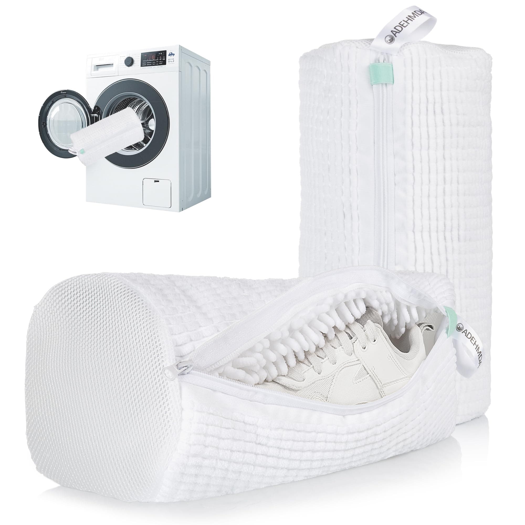 2 Stück Schuhbeutel Waschmaschine, Schuhwaschbeutel Waschmaschine & Trockner, Waschmaschine Schuhbeutel, Geeignet für Mehrere Schuhtypen (Weiß) Weiß 2 Angebot bei HelloDeals