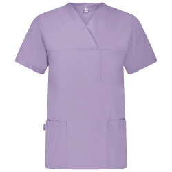B-well Angel Unisex Kasack Kurzarm V-Ausschnitt Kasack Damen Pflege Kasack Herren Pflege Kasack Schlupfkasack Lila XS Angebot bei HelloDeals