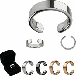 Neovolta VitalRing zum Abnehmen - Akkupressurring Damen mit Magneten für Schlafqualität und Hormonelle Balance, Natürlicher Begleiter in den Wechseljahren Silber Angebot bei HelloDeals