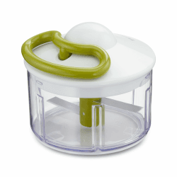 Tefal 5-Sekunden Zerkleinerer K13304, Ohne Strom, Fassungsvermögen: 500 ml, Multizerkleinerer für Gemüse, Obst, Zwiebeln, Nüsse, Knoblauch, Babynahrung, Weiß/Grün/Transparent Angebot bei HelloDeals
