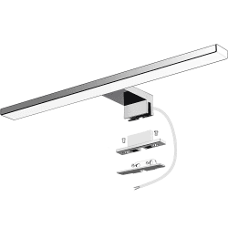 Azhien LED Spiegelleuchte Badezimmer 10W 820LM 40cm Neutralweiß 4000K,3in1 Montage 230V Wandleuchte Spiegellampe 400mm,Kein Flimmern Badezimmerschrank Spiegelleuchten Silber - 4000k Neutralweiß 40cm ohne Stecker Angebot bei HelloDeals