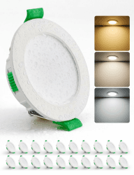 20er Set LED Einbaustrahler 230V 55mm – 68mm Lochmaß, 4W LED Spot Warmweiß Neutralweiß Kaltweiß, Einbauleuchten Deckenspot Einbau Ultra Flach IP44 für Bad 4W, 55-68mm Lochmaß, Nicht Dimmbar 20 Stück Set Angebot bei HelloDeals