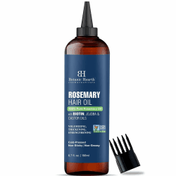 Botanic Hearth Rosmarin Haaröl – Haarwachstum & stärkende Pflege mit Biotin, Jojoba- & Rizinusöl, nährend & volumengebend, Non-GMO – 198 ml Rosmarin 189.94 g (1er Pack) Angebot bei HelloDeals