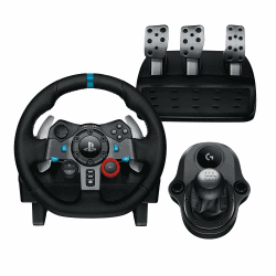 Logitech G G29 SE Driving Force Rennlenkrad und Pedale, Force Feedback, echtes Leder Driving Force Schalthebel – für PS5, PS4 und PC, Mac – Schwarz PlayStation, PC G29, G920 + Shifter Angebot bei HelloDeals