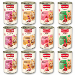 animonda Carny Katzen Nassfutter, Sorten Mix "Kräftige Variation" (12 x 400g), getreidefreies Katzennassfutter ohne Zucker für ausgewachsene Katzen mit frischen fleischigen Zutaten Kräftige Variation 400 g (12er Pack) Angebot bei HelloDeals