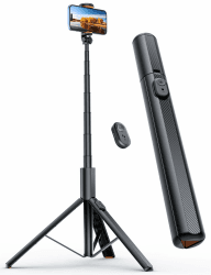 Handy Stativ für Phone Kamera, NT79 180cm Kompakt Foto Videokits Stabil Selfie Stick Handystativhalter mit Fernbedienung Kompatibel mit Smartphone Kamera Gopro Schwarz-180cm Angebot bei HelloDeals