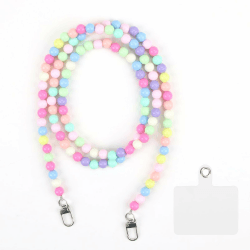 Handy-Kordel,Handykette Perlen,Handytasche zum Umhängen,Handyband zum Umhängen,Handyanhänger mit Transparent Patch,Schlüsselkette,Handy Umhängeband,Handykette Perlen zum Umhängen,Handy Zubehör Angebot bei HelloDeals