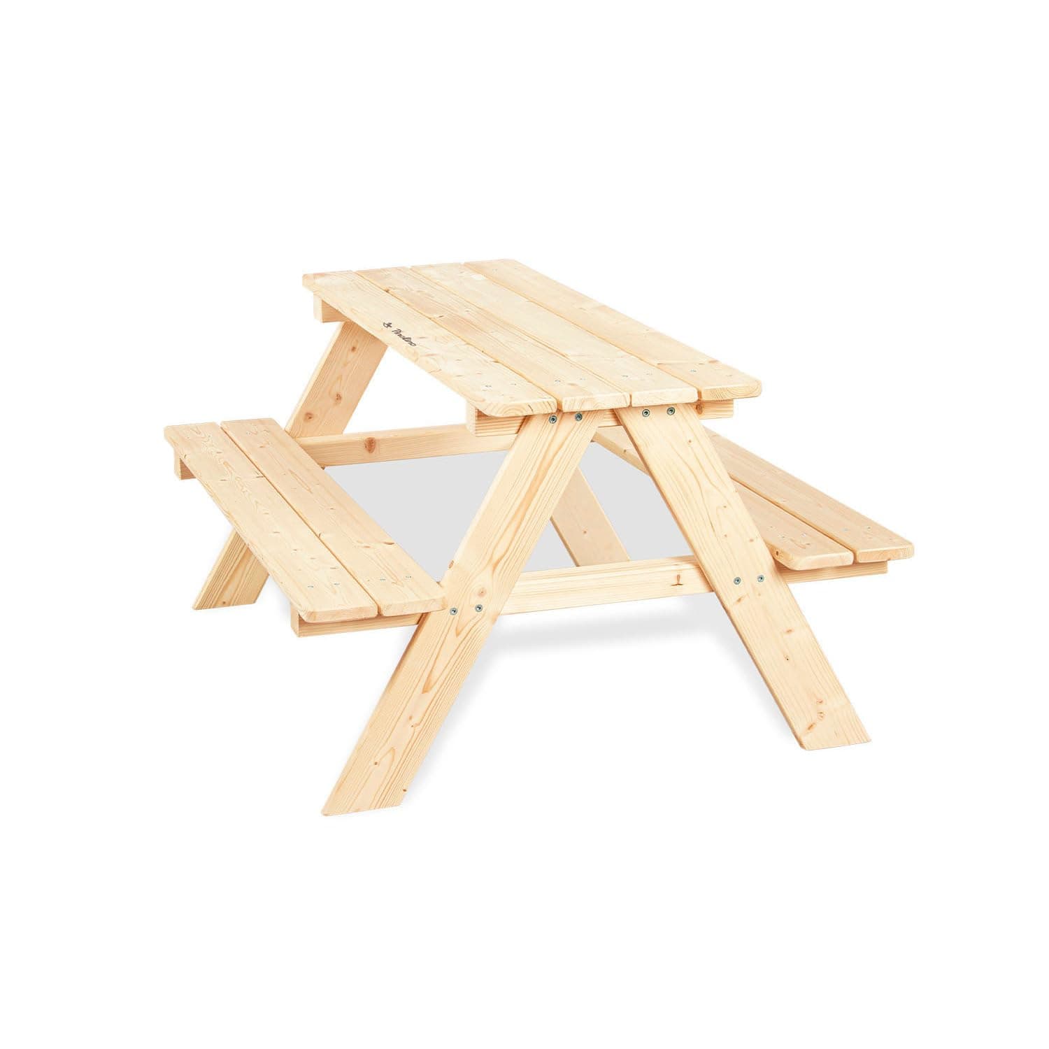 PINOLINO Nicki 4er Kindersitzgruppe - Kindertisch - Picknicktisch aus Massivholz, Kinder Spielbar - Langlebige Sitzbank für draußen, Kindergartenmöbel ab 2 Jahren, Outdoor-Tisch 90 x 79 x 50 cm Natur 90 x 79 x 50 cm Single Angebot bei HelloDeals