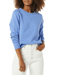 Amazon Essentials Damen Fleece-Sweatshirt zum Überziehen mit Rundhalsausschnitt (In Übergröße erhältlich) XL Blau Angebot bei HelloDeals