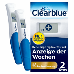 Clearblue Schwangerschaftstest Frühtest digital, Pregnancy Test, 2x Frühschwangerschaftstests / Schwangerschaftsfrühtests mit Wochenbestimmung, Schwangerschaft bestimmen, 25 mIU/ml 2 digital 2 Angebot bei HelloDeals
