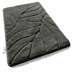 Floordirekt Badteppich - extra flauschig & schnelltrocknend - Badezimmerteppich mit rutschhemmender Rückseite - Badematte Duschvorleger (Maris) (Dunkelgrau, 80 x 150 cm) 80 x 150 cm (Rechteckig) Dunkelgrau Angebot bei HelloDeals